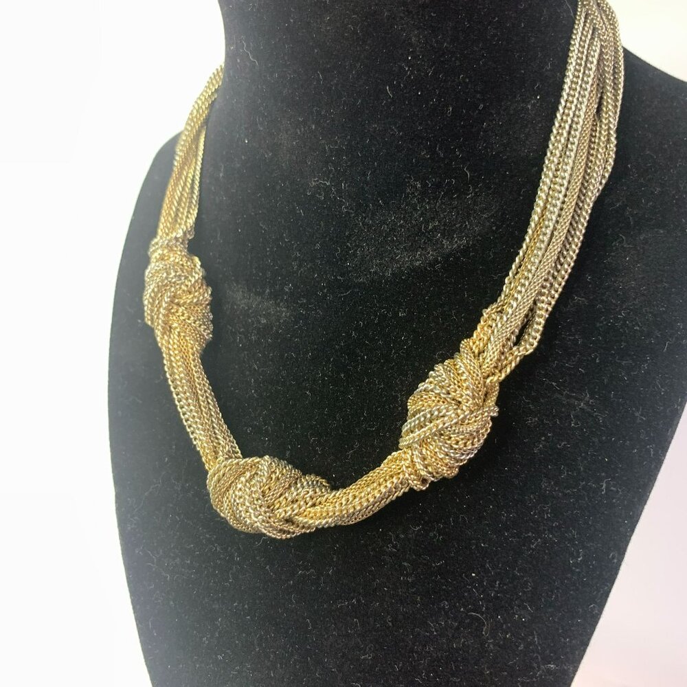Multi-Strand Choker Size Women's Fashion Necklace - 16" Long - Picture 4 of 8